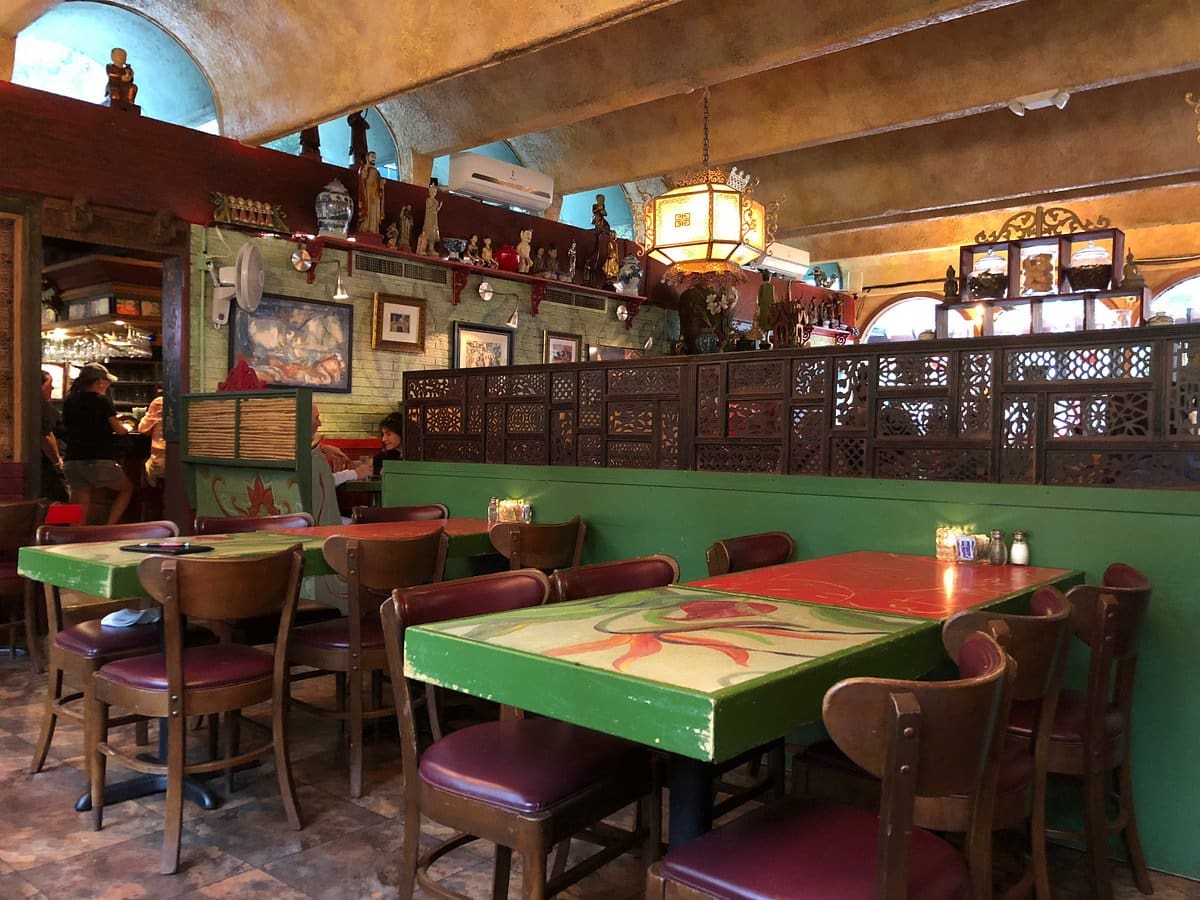 inside table area if